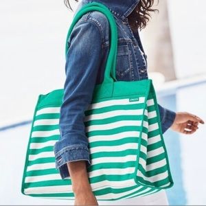 Chico’s XL Stripe Canvas Tote